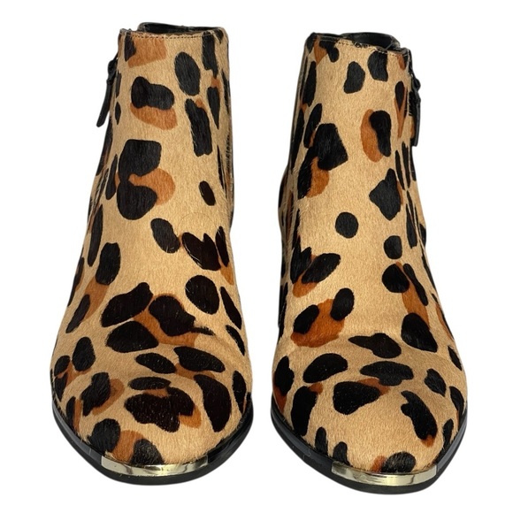 COLE HAAN GRANDSERIES JAGUAR PRINT CALF HAIR BOOTIES NWOT SZ 6.5 B - Picture 9 of 16